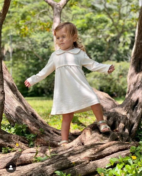 Naturaborn GOTS Organik Sertifikalı Kroşetalı Bebek Elbisesi - Resim 8