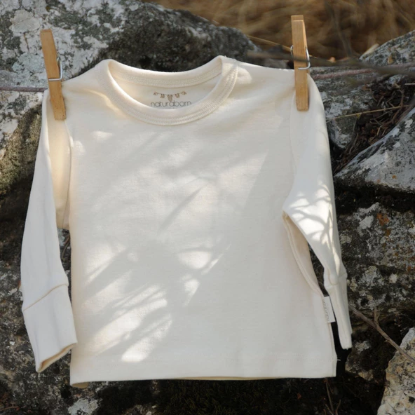 Naturaborn GOTS Organik Sertifikalı Uzun Kollu Bebek T-Shirt - 3