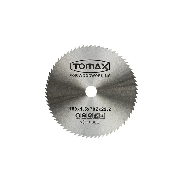 Tomax Ağaç Daire Testeresi (Elmassız) 180x1,5 Diş 70z - 1