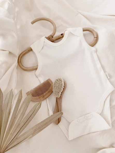 Naturaborn GOTS Organik Sertifikalı Bebek Kolsuz Body - Resim 10
