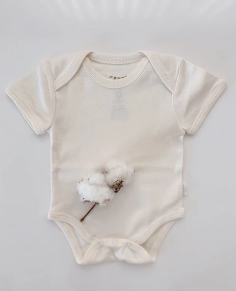 Naturaborn GOTS Organik Sertifikalı Kısa Kollu Bebek Body - Resim 9