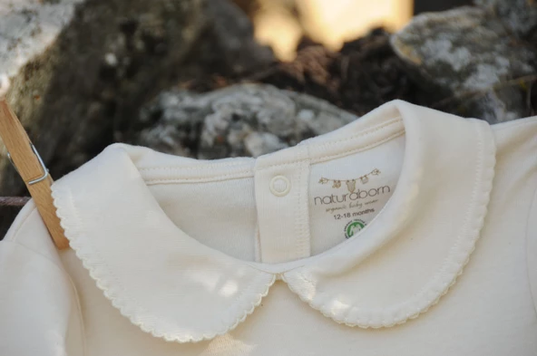 Naturaborn GOTS Organik Sertifikalı Kroşetalı Bebek Elbisesi - 2