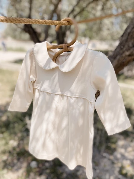 Naturaborn GOTS Organik Sertifikalı Kroşetalı Bebek Elbisesi - Resim 5