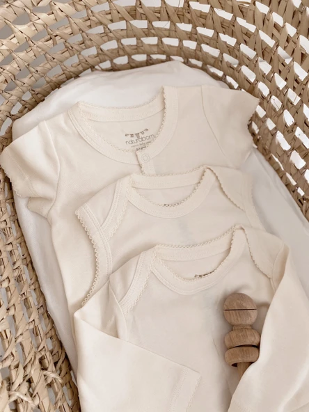 Naturaborn GOTS Organik Sertifikalı Uzun Kollu Bebek Body - Resim 11