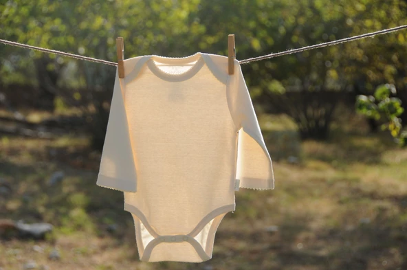 Naturaborn GOTS Organik Sertifikalı Uzun Kollu Kroşetalı Bebek Body - 4