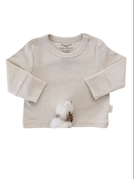 Naturaborn GOTS Organik Sertifikalı Uzun Kollu Bebek T-Shirt - 10