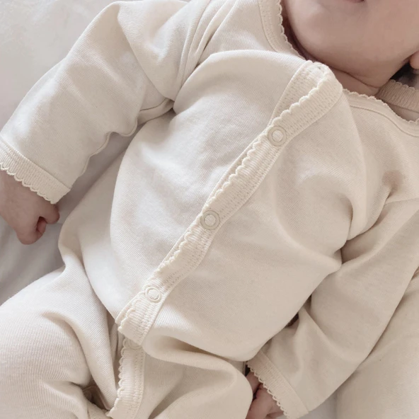 Naturaborn GOTS Organik Sertifikalı Patikli Kroşetalı Bebek Uyku Tulumu - Resim 10