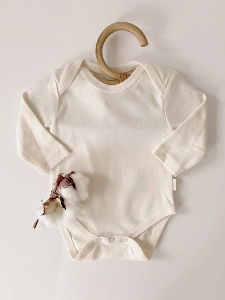 Naturaborn GOTS Organik Sertifikalı Uzun Kollu Bebek Body - Resim 9