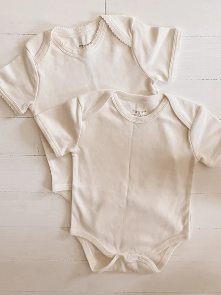 Naturaborn GOTS Organik Sertifikalı Kısa Kollu Bebek Body - Resim 11