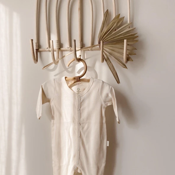 Naturaborn GOTS Organik Sertifikalı Patikli Kroşetalı Bebek Uyku Tulumu - Resim 5