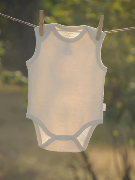 Naturaborn GOTS Organik Sertifikalı Bebek Kolsuz Body - 11