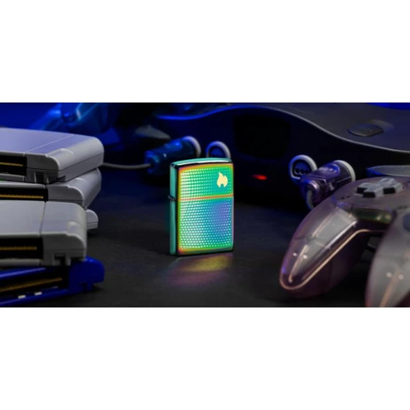 Zippo 46569-120467 Dots And Flame Design Çakmak - Resim 6