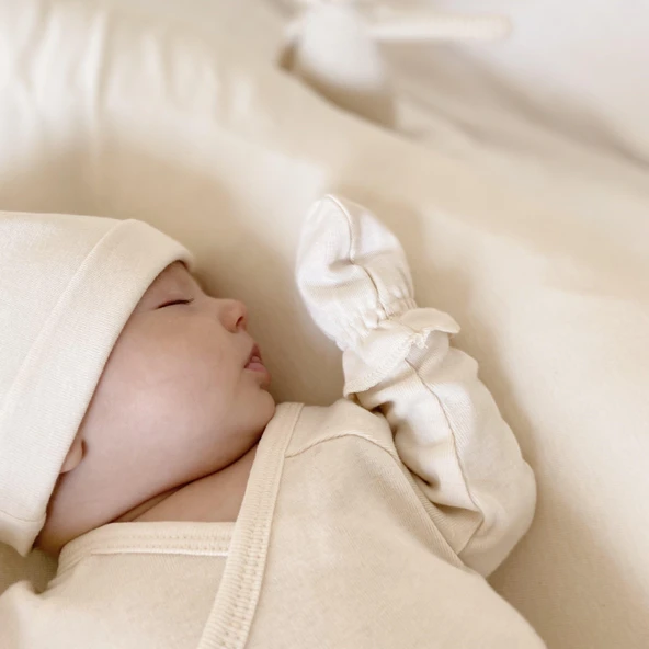 Naturaborn GOTS Organik Sertifikalı Bebek Kimono Yaka Body - Resim 7