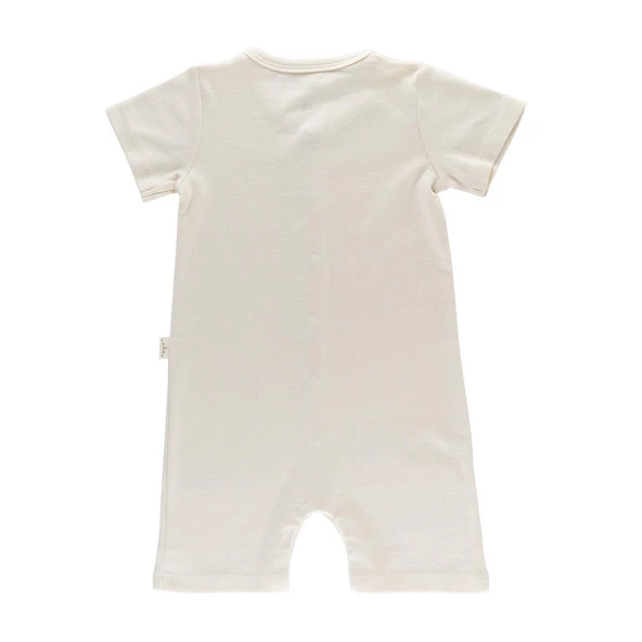 Naturaborn GOTS Organik Sertifikalı Yarım Kollu Şort Paçalı Bebek Tulum - 3
