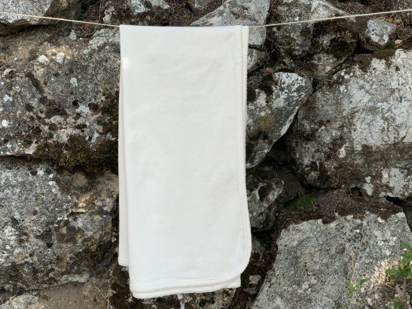 Naturaborn GOTS Organik Sertifikalı Kroşetalı Yenidoğan Bebek Battaniyesi (80x80 cm)
