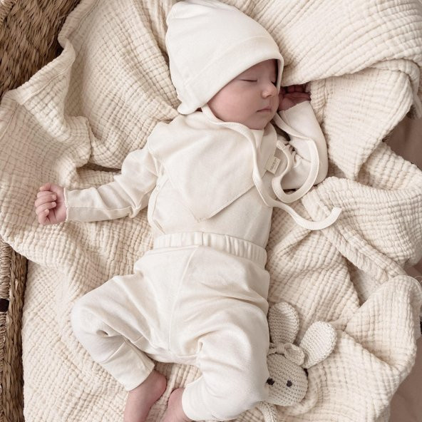 Naturaborn GOTS Organik Sertifikalı Bebek Fular Mama Önlüğü - 7