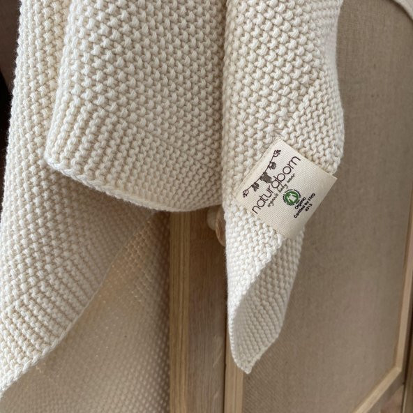 Naturaborn GOTS Organik Sertifikalı Triko Bebek Battaniyesi - 12