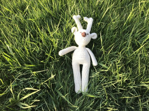 Naturaborn Natural amigurumi el örgüsü oyuncak geyik - 2