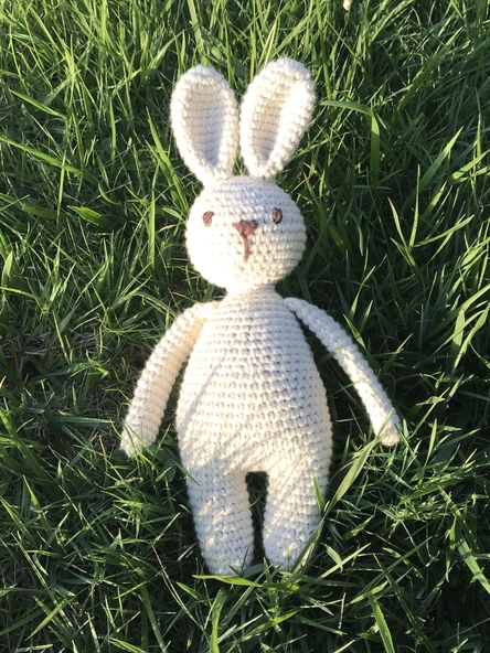 Naturaborn Natural amigurumi el örgüsü oyuncak tavşan - 2