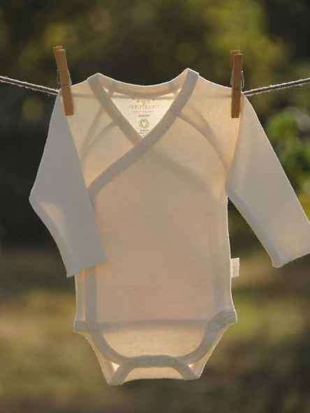 Naturaborn GOTS Organik Sertifikalı Bebek Kimono Yaka Body - 7