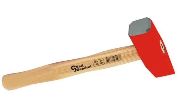 Sait Demirci Taşçı Keski Çekiç 1000 gr - Boyalı, Ahşap Saplı ürün görseli