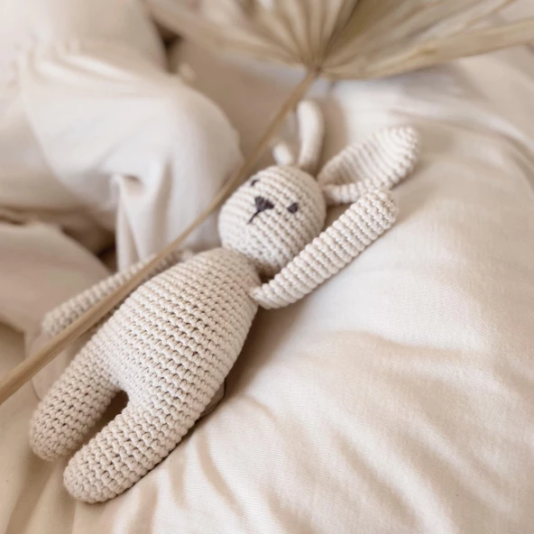 Naturaborn Natural amigurumi el örgüsü oyuncak tavşan - 4