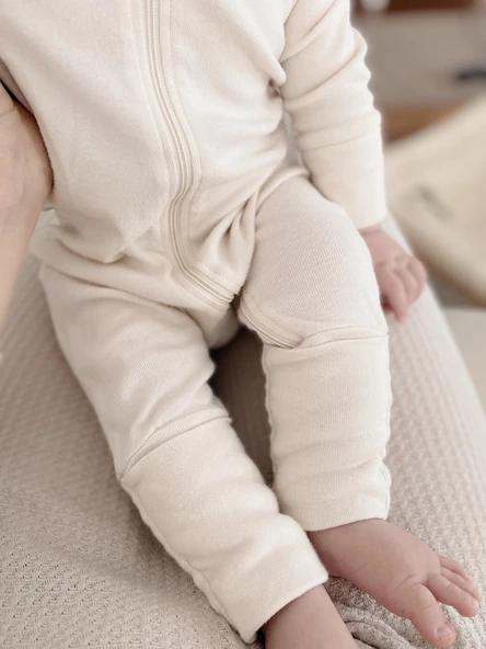 Naturaborn GOTS Organik Sertifikalı Uzun Kollu Fermuarlı Bebek Tulumu - 11