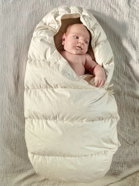 Naturaborn Kaz Tüyü Bebek Taşıma Kundağı Portbebe - Resim 5