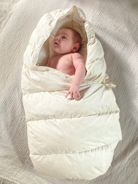 Naturaborn Kaz Tüyü Bebek Taşıma Kundağı Portbebe - Resim 4