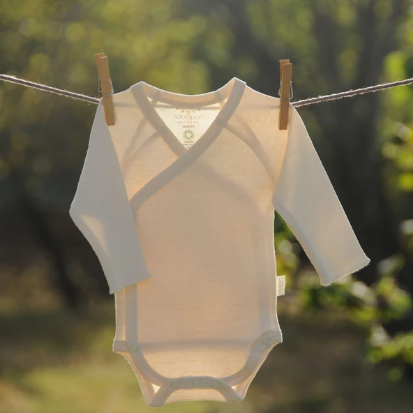 Naturaborn GOTS Organik Sertifikalı Bebek Kimono Yaka Body - 8