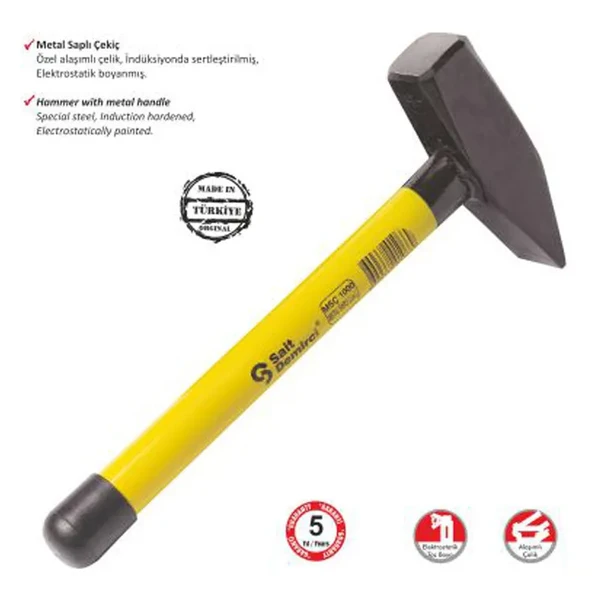Sait Demirci Metal Saplı Çekiç 1000 gr ürün görseli