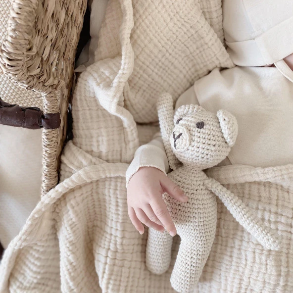 Naturaborn Natural amigurumi el örgüsü oyuncak ayı - 4