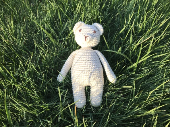 Naturaborn Natural amigurumi el örgüsü oyuncak ayı - 5