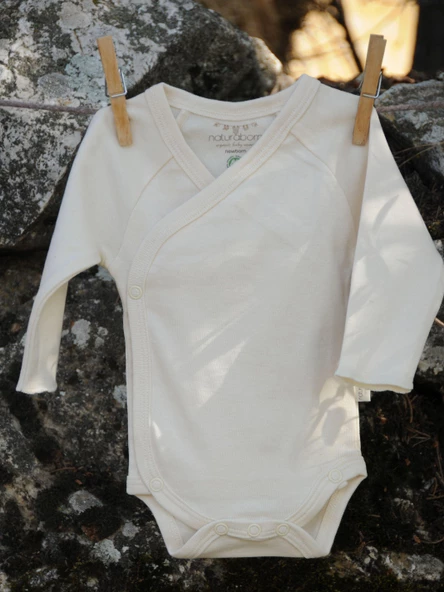 Naturaborn GOTS Organik Sertifikalı Bebek Kimono Yaka Body - 6