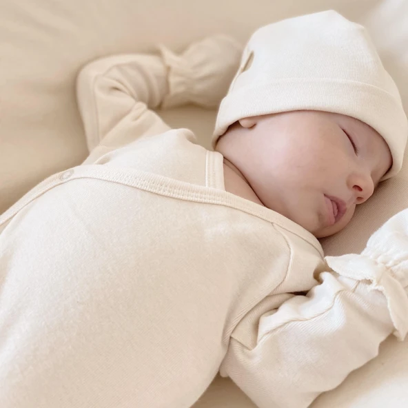 Naturaborn GOTS Organik Sertifikalı Bebek Kimono Yaka Body - Resim 11