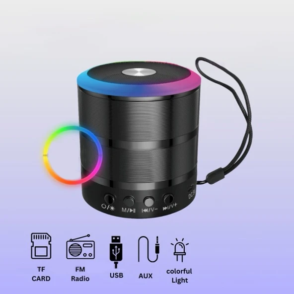 Auris KLN190 RGB Taşınabilir Bluetooth Hoparlör - 4