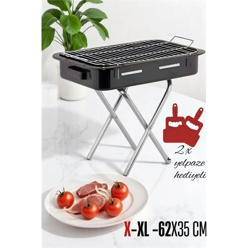Modacar X-Xl Emaye Mangal Katlanır Ayaklı 62 x 35 cm