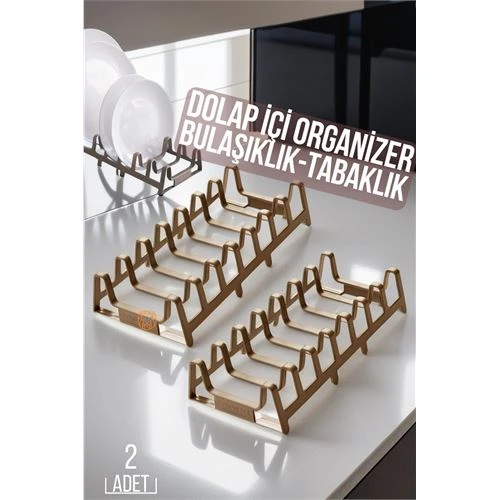 2 li Dolap İçi Tencere Kapak Ve Tabak Düzenleyici Kurutmalık Organizer