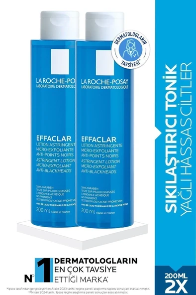 La Roche Posay Effaclar Tonik Yağlı/akneye Eğilim Gösteren Ciltler Gözenek Sıkılaştırıcı 200ml X2