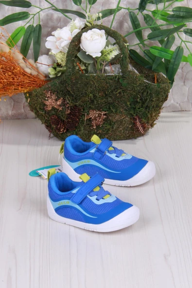 Vicco 950.E25Y.234 Saks Mavi Burdu Esnek Anatomik İlk Adım Erkek Çocuk Ayakkabı - Resim 6