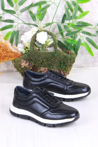 Mehmet Mete 42426 Rahat Hafif Hakiki Deri Lastik Bağcıklı Erkek Ayakkabı ürün görseli