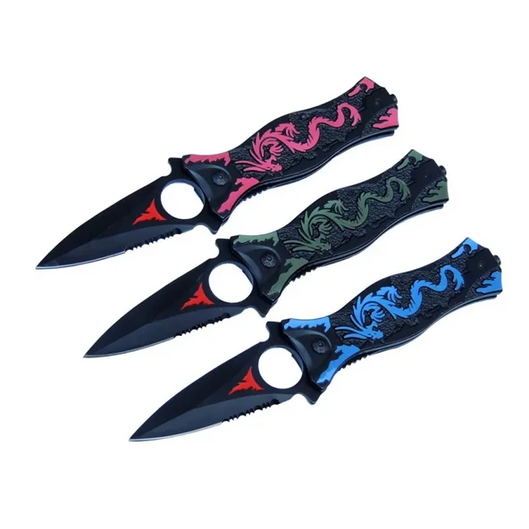 PA0210 Parmak Delikli Testereli Koleksiyon Çakı 20,5 cm - Plastik Sap ürün görseli 1