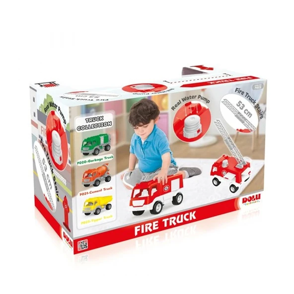 7022 İTFAİYE KAMYONU PENCELİ KUTUDA 38 CM - 5