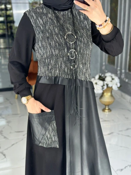 Adalina Elbise Siyah - 3