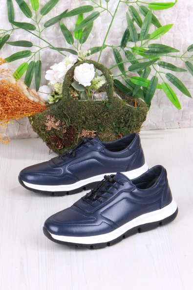 Mehmet Mete 42426 Rahat Hafif Hakiki Deri Lastik Bağcıklı Erkek Ayakkabı - Resim 8