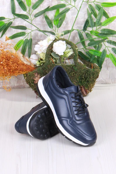 Mehmet Mete 42426 Rahat Hafif Hakiki Deri Lastik Bağcıklı Erkek Ayakkabı - Resim 19