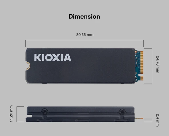 1TB KIOXIA EXCERIA HEATSINK M.2 NVMe GEN 4x4 6200/4900MB/s LSC11K1T02G8 - 2