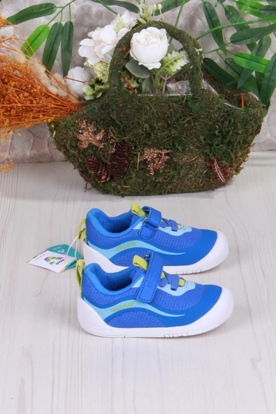 Vicco 950.E25Y.234 Saks Mavi Burdu Esnek Anatomik İlk Adım Erkek Çocuk Ayakkabı - Resim 7