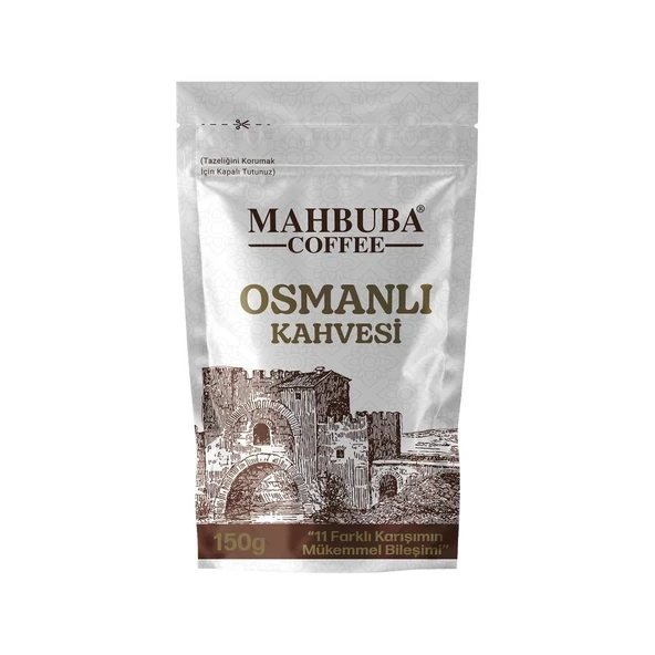 Mahbuba Kahve Misafir Seti Kahve Tepsi Hediyeli (Dibek, Menengiç ve Osmanlı Kahvesi - 3x150 Gr) - 4