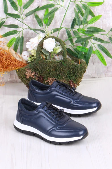 Mehmet Mete 42426 Rahat Hafif Hakiki Deri Lastik Bağcıklı Erkek Ayakkabı - Resim 16